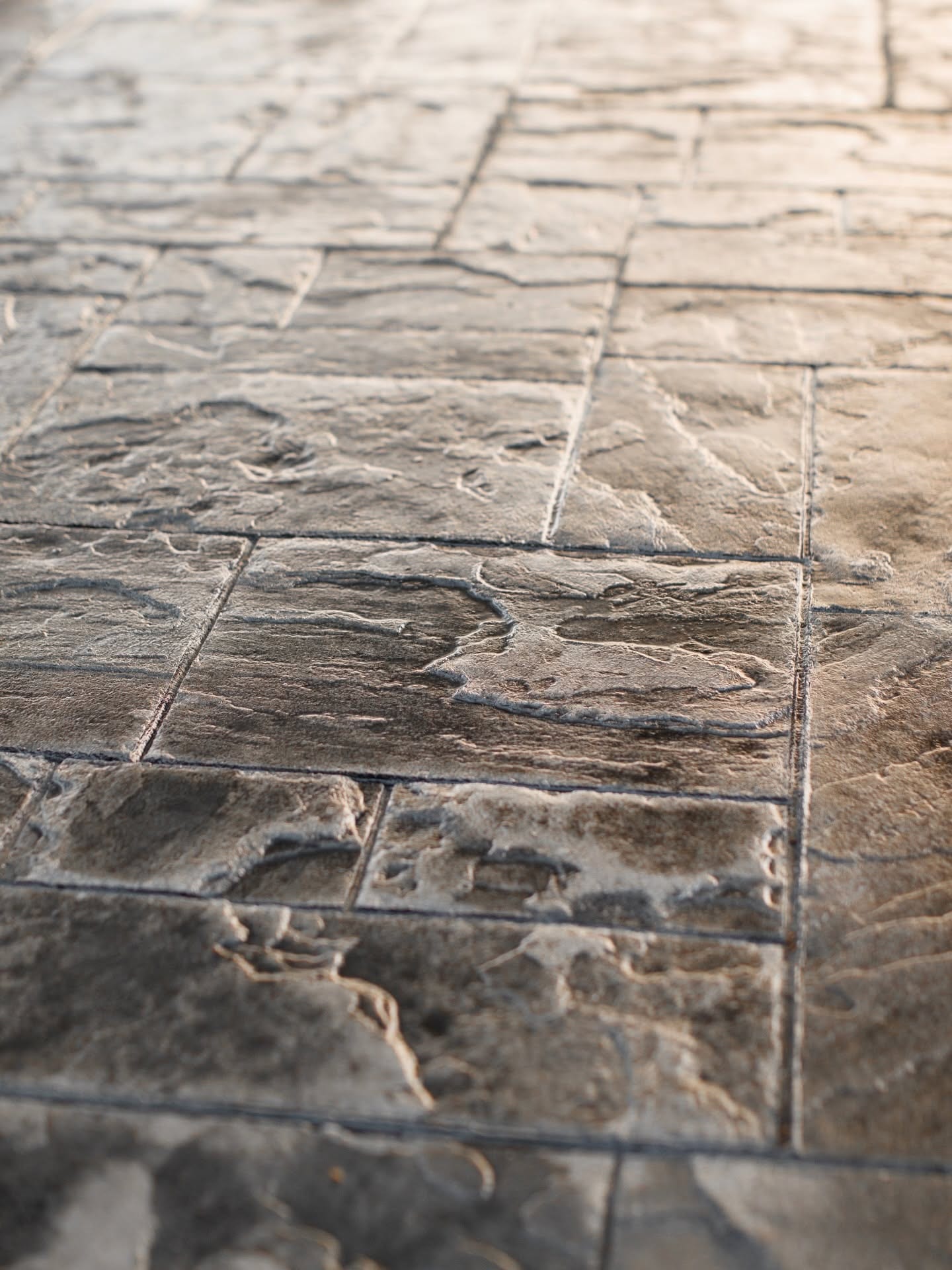 Stamped patio texture and color detail